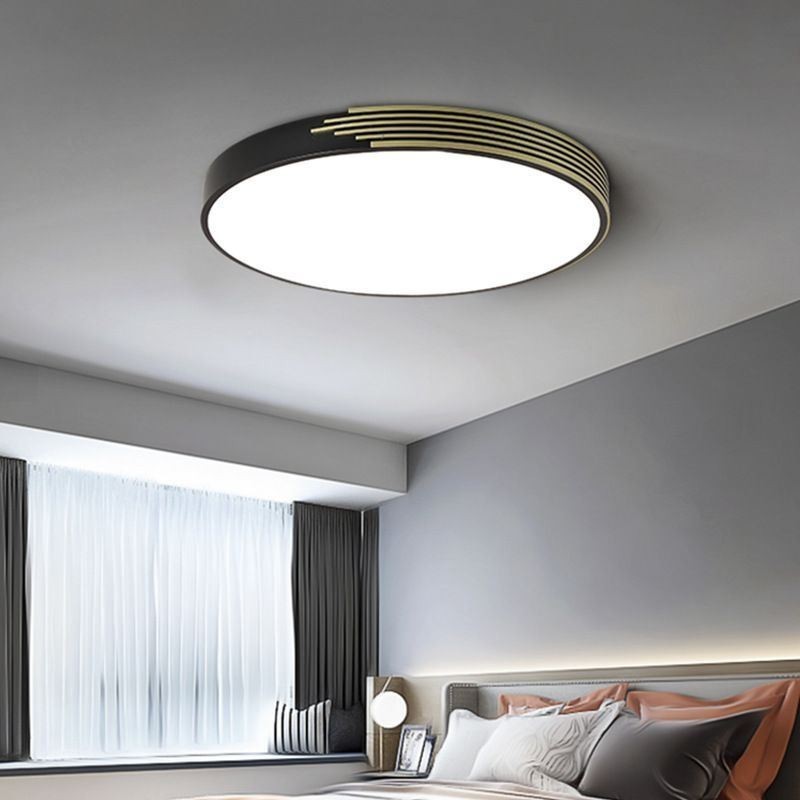 Plafoniera moderna a filo con illuminazione circolare 36 W 50 x 6 cm
