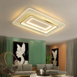 Plafoniera da soffitto rettangolare a filo in acrilico ultrasottile