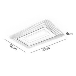 Plafoniera da soffitto rettangolare a filo in acrilico ultrasottile