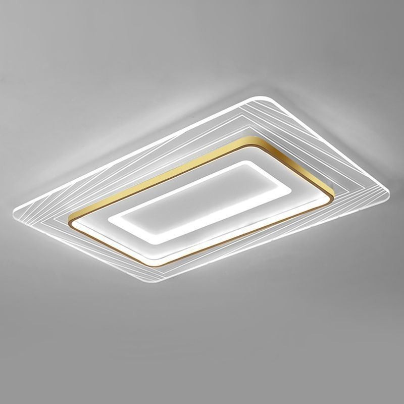 Plafoniera da soffitto rettangolare a filo in acrilico ultrasottile