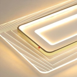 Plafoniera da soffitto rettangolare a filo in acrilico ultrasottile