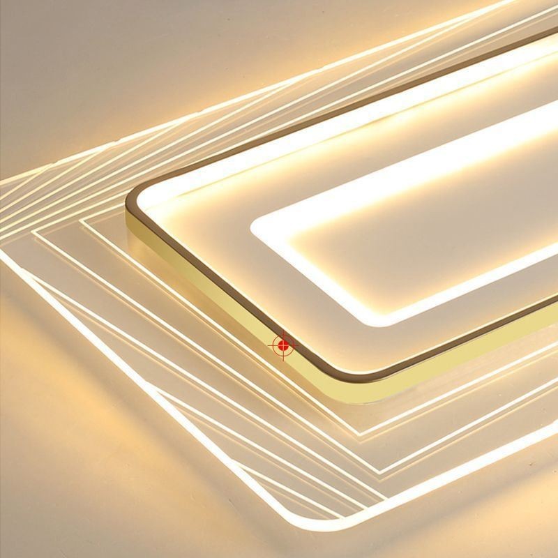 Plafoniera da soffitto rettangolare a filo in acrilico ultrasottile