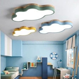Plafoniera LED a nuvola in acrilico da soffitto, montaggio a filo, per bambini