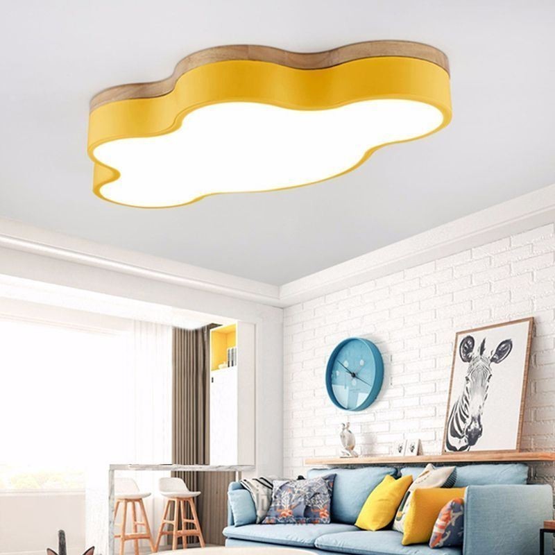 Plafoniera LED a nuvola in acrilico da soffitto, montaggio a filo, per bambini