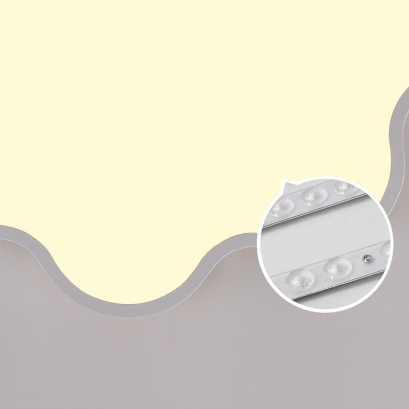Plafoniera LED a nuvola in acrilico da soffitto, montaggio a filo, per bambini