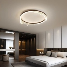 Plafoniera LED circolare a filo con bordo ondulato
