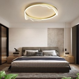 Plafoniera LED circolare a filo con bordo ondulato