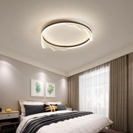 Plafoniera LED circolare a filo con bordo ondulato