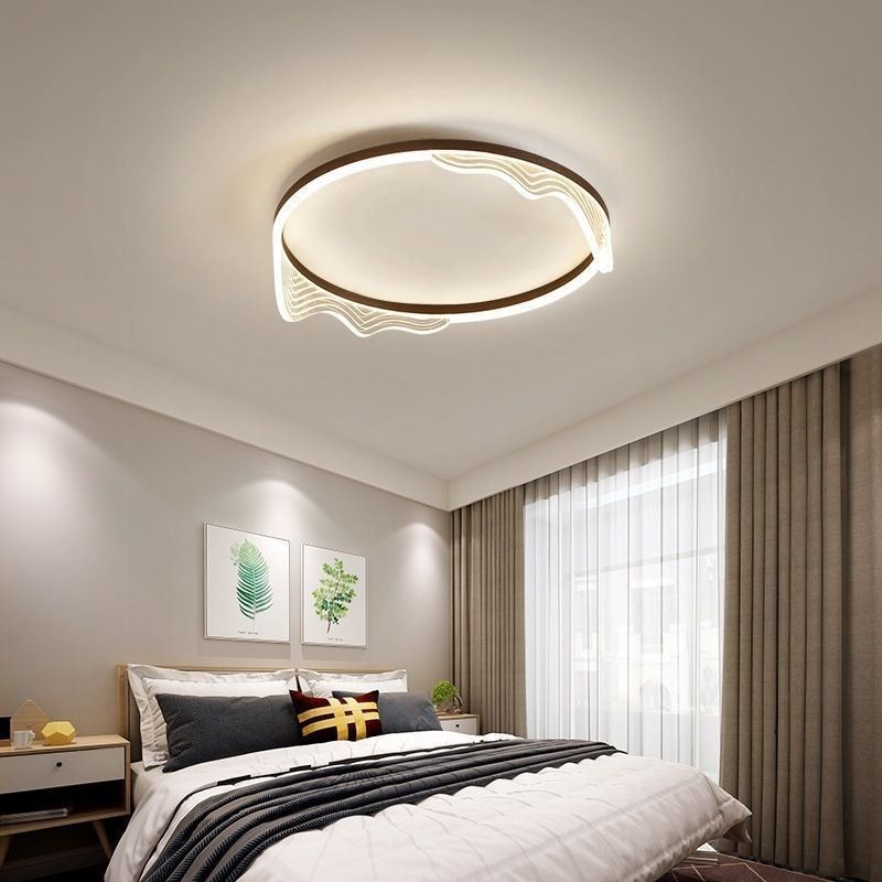 Plafoniera LED circolare a filo con bordo ondulato