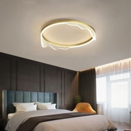 Plafoniera LED circolare a filo con bordo ondulato