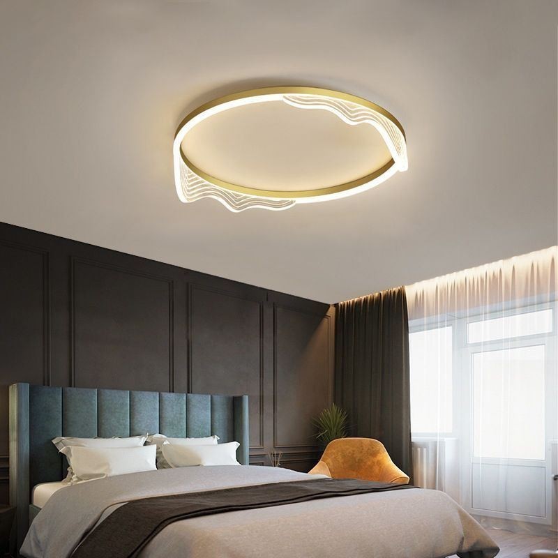 Plafoniera LED circolare a filo con bordo ondulato