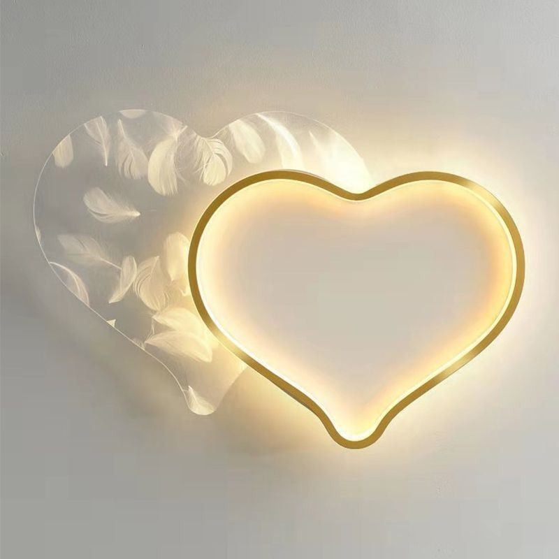 Plafoniera a filo LED a forma di cuore Modern Lights per ragazza 58 x 40 cm