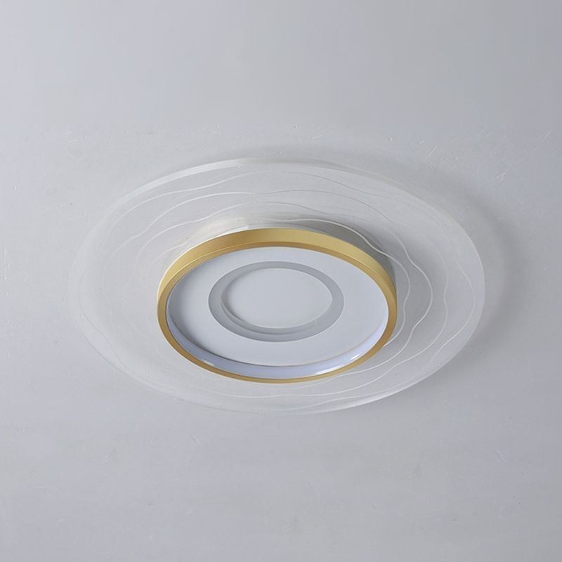 Plafoniera a filo ultrasottile in acrilico minimalista 55 x 55 x 6 cm 36 W 2 luci