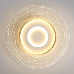 Plafoniera a filo ultrasottile in acrilico minimalista 55 x 55 x 6 cm 36 W 2 luci