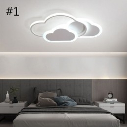 Plafoniera a filo LED a forma di nuvola in acrilico, 3 luci, 36 W, 52 x 31 cm