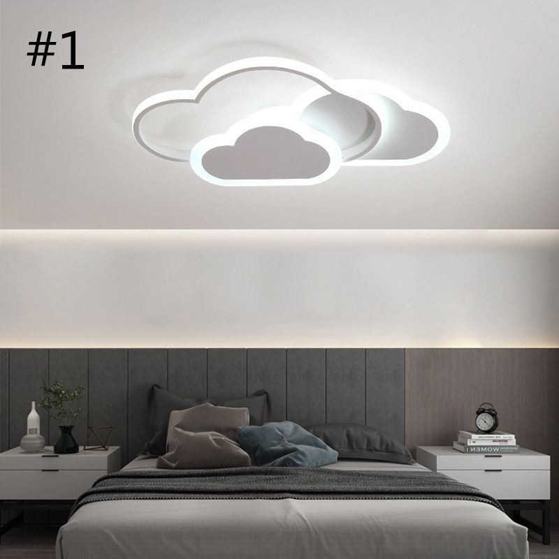 Plafoniera a filo LED a forma di nuvola in acrilico, 3 luci, 36 W, 52 x 31 cm
