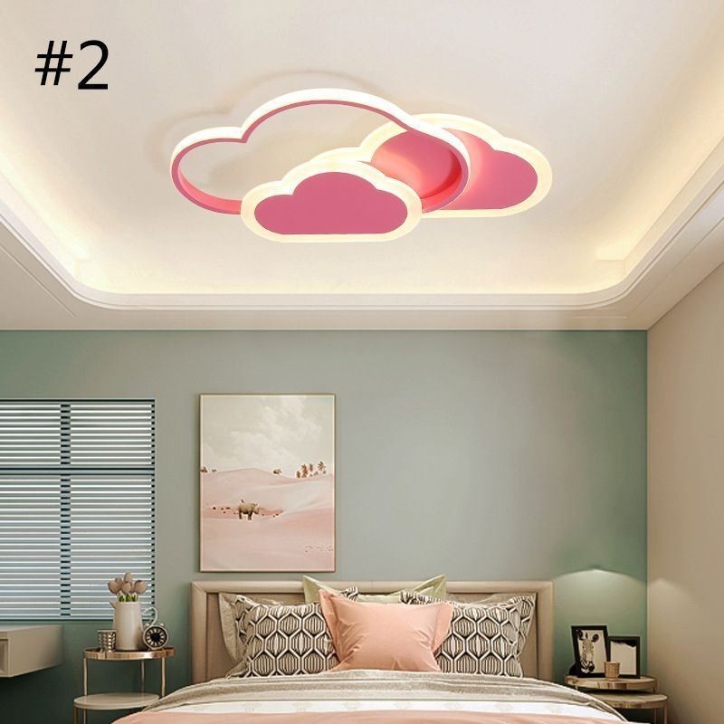 Plafoniera a filo LED a forma di nuvola in acrilico, 3 luci, 36 W, 52 x 31 cm