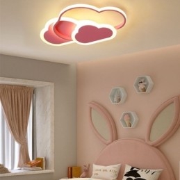 Plafoniera a filo LED a forma di nuvola in acrilico, 3 luci, 36 W, 52 x 31 cm