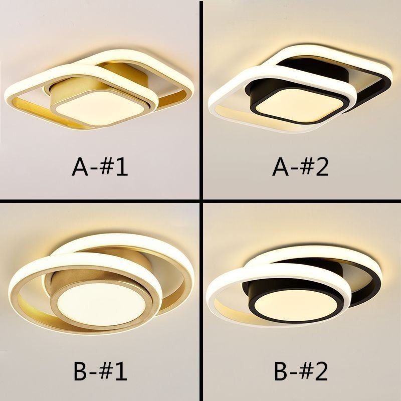Plafoniera LED moderna quadrata 3 luci 36 W