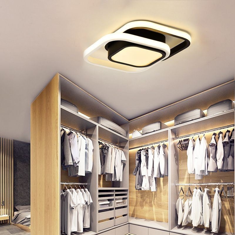 Plafoniera LED moderna quadrata 3 luci 36 W