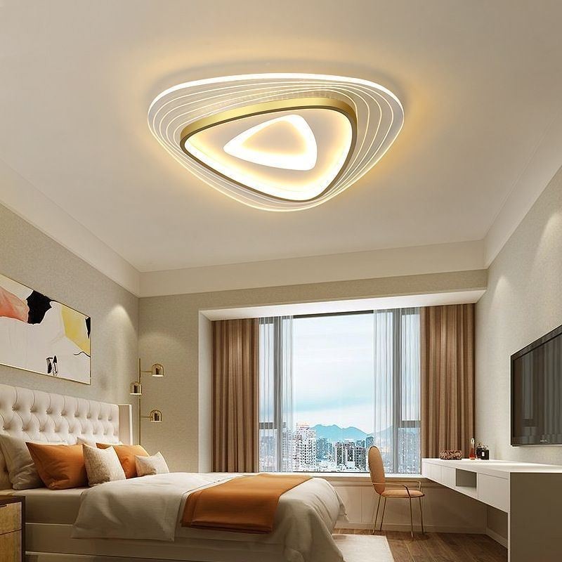 Plafoniera triangolare a filo LED moderna 36 W 2 luci 55 x 55 x 6 cm