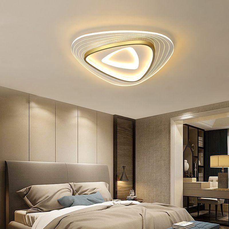 Plafoniera triangolare a filo LED moderna 36 W 2 luci 55 x 55 x 6 cm