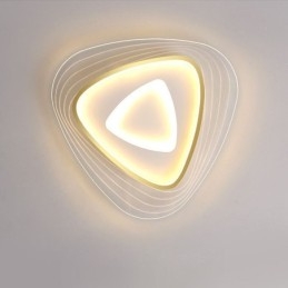 Plafoniera triangolare a filo LED moderna 36 W 2 luci 55 x 55 x 6 cm