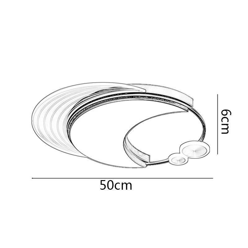 Plafoniera LED da incasso luna dimmerabile 36W 50 x 6 cm