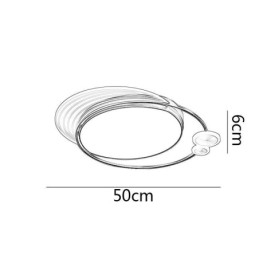 Plafoniera LED a filo con telecomando 36 W 50 x 6 cm