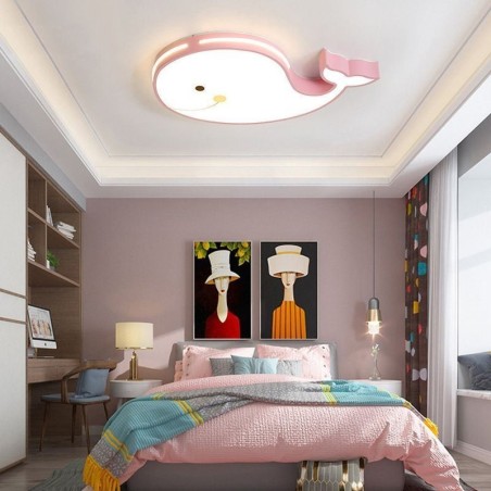 Plafoniera LED dimmerabile a filo con motivo delfino per bambini 36 W 60 x 36 x 5 cm