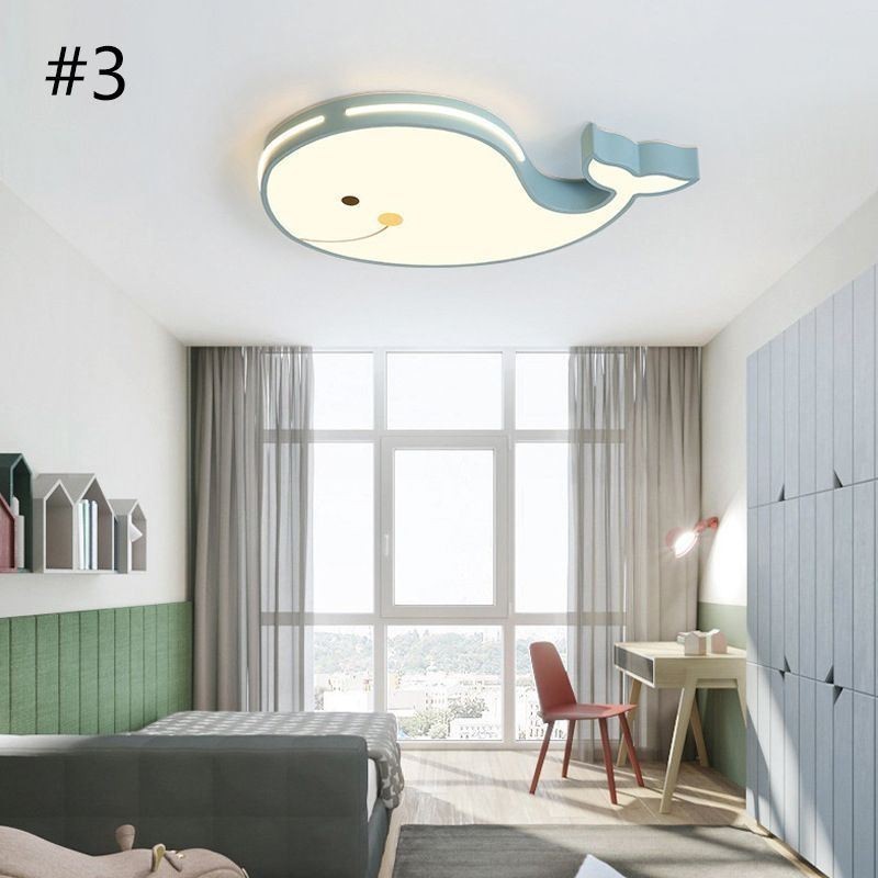 Plafoniera LED dimmerabile a filo con motivo delfino per bambini 36 W 60 x 36 x 5 cm
