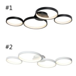 Plafoniera LED da soffitto 7200 lm 4 anelli 90 W dimmerabile 3000-6000 K