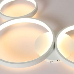 Plafoniera LED da soffitto 7200 lm 4 anelli 90 W dimmerabile 3000-6000 K