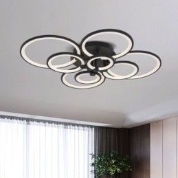 Plafoniera LED dimmerabile moderna ad anello circolare da montaggio a filo
