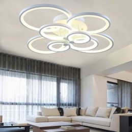 Plafoniera LED dimmerabile moderna ad anello circolare da montaggio a filo