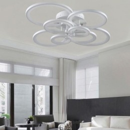 Plafoniera LED dimmerabile moderna ad anello circolare da montaggio a filo