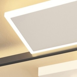 Plafoniera LED quadrata da soffitto a filo, moderna, 5 luci, ferro e acrilico