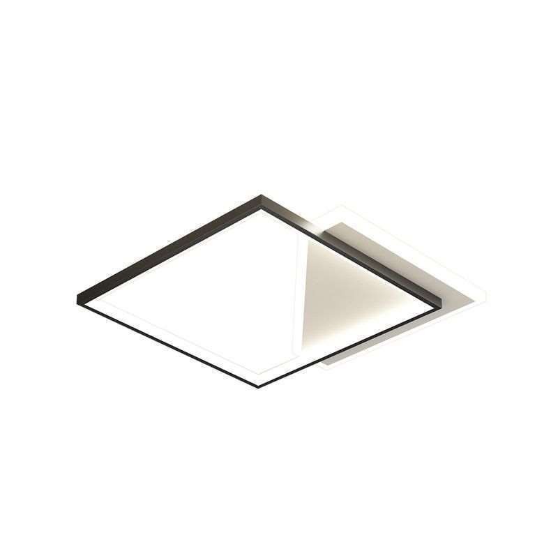 Plafoniera LED moderna a filo 2 luci 40/45 W 40x40x6 cm o 50x50x6 cm