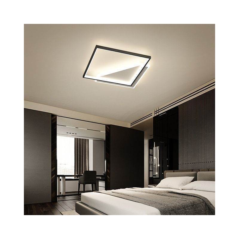 Plafoniera LED moderna a filo 2 luci 40/45 W 40x40x6 cm o 50x50x6 cm