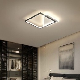 Plafoniera LED moderna a filo 2 luci 40/45 W 40x40x6 cm o 50x50x6 cm