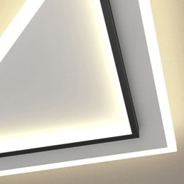 Plafoniera LED moderna a filo 2 luci 40/45 W 40x40x6 cm o 50x50x6 cm