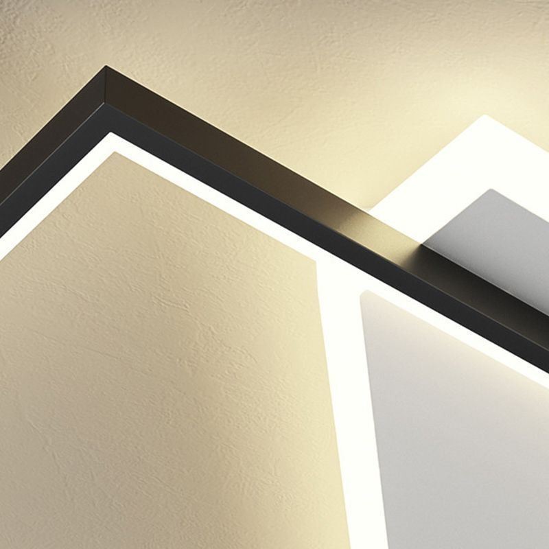 Plafoniera LED moderna a filo 2 luci 40/45 W 40x40x6 cm o 50x50x6 cm