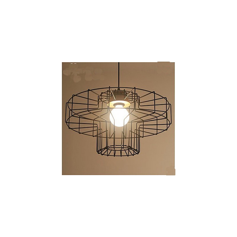 Lampadario in ferro retrò a testa singola a rete