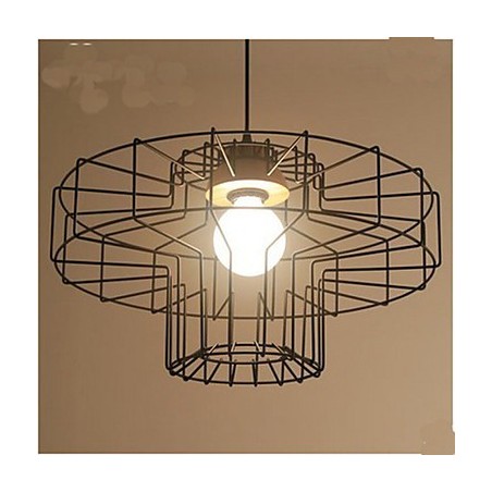 Lampadario in ferro retrò a testa singola a rete