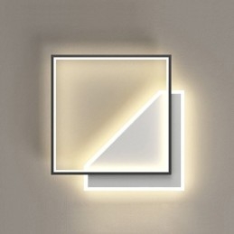 Plafoniera LED moderna a filo 2 luci 40/45 W 40x40x6 cm o 50x50x6 cm