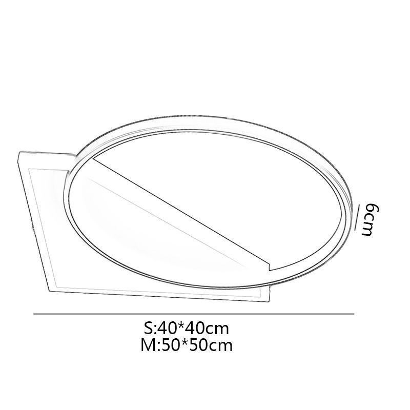 Plafoniera LED moderna a filo 2 luci 40×40×6 cm