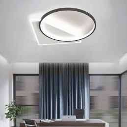 Plafoniera LED moderna a filo 2 luci 40×40×6 cm