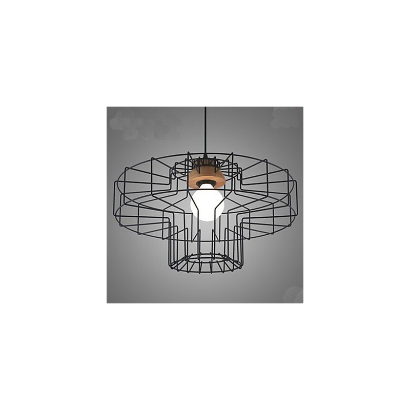 Lampadario in ferro retrò a testa singola a rete