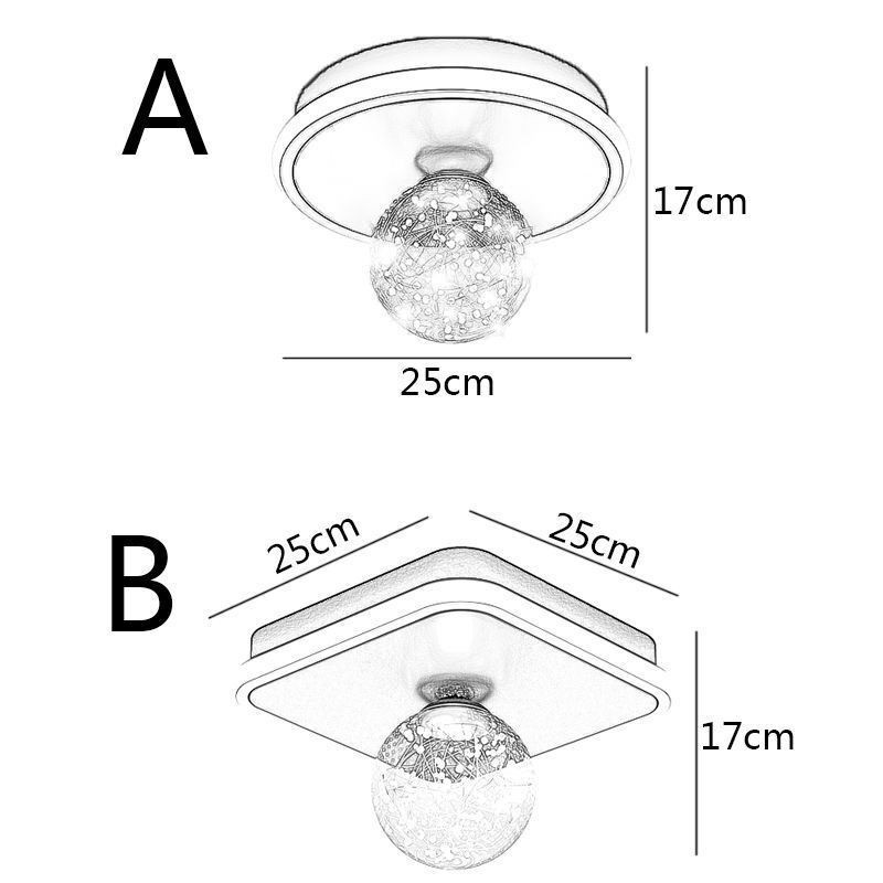 Lampada da soffitto a filo LED moderna 2 luci 25×25×17 cm