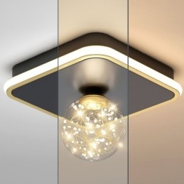 Lampada da soffitto a filo LED moderna 2 luci 25×25×17 cm